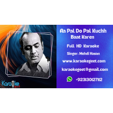 Aa Pal Do Pal Kuchh Baat Karen|Karaoke | Mehdi Hasan | Deewane Do (1985) | Full HD Karaoke