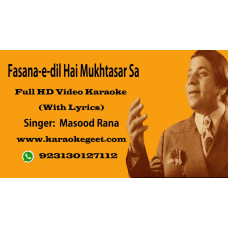Fasana-e-dil hai mukhtasar sa Video Karaoke